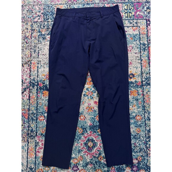 Fabletics The Only Pant Classic Fit Navy Performance Ankle Mens Size 34 x 32 - Picture 1 of 7
